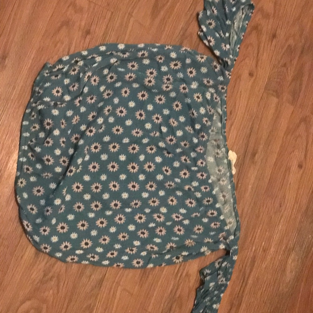 Teal off the shoulder crop top